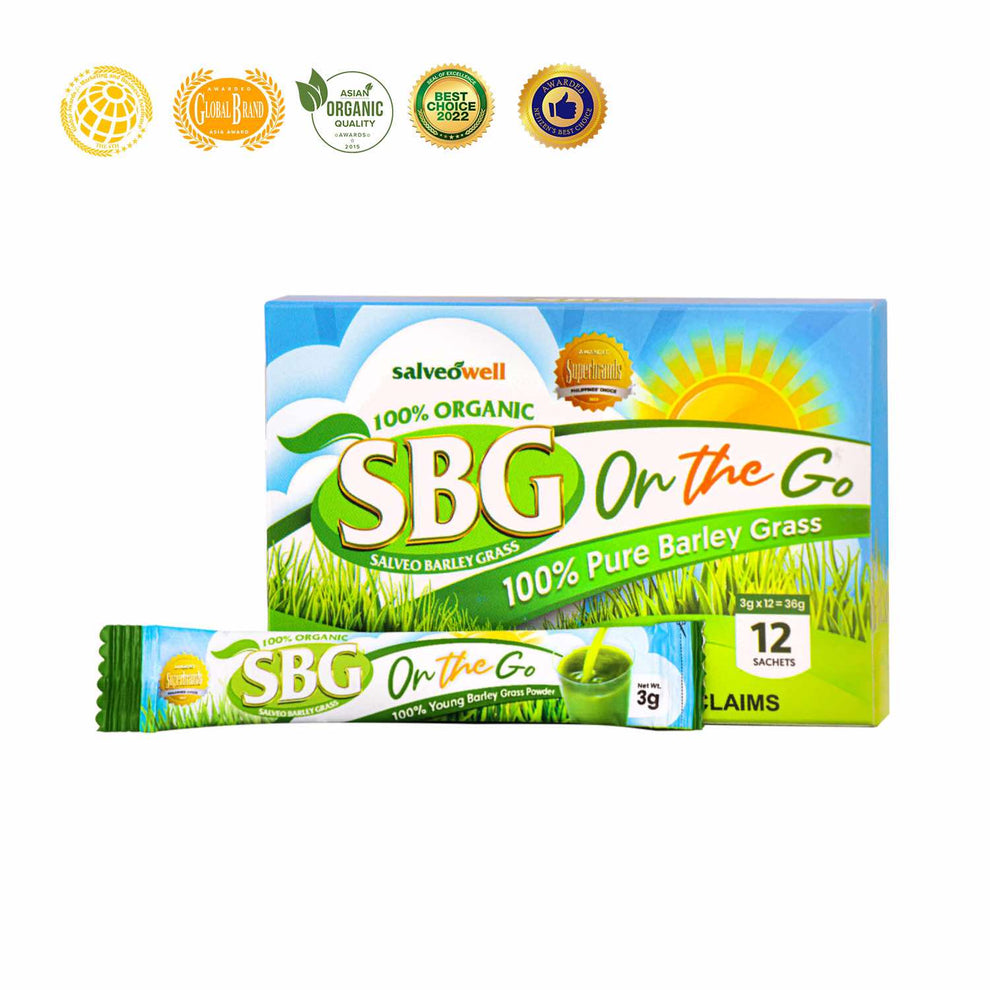 SBG Powder On The Go | 12 Sachets | 3grams per sachet – Salveo Barley PH