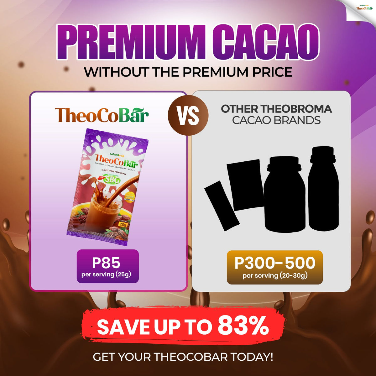 TheoCoBar Premium Chocolate Drink Mix