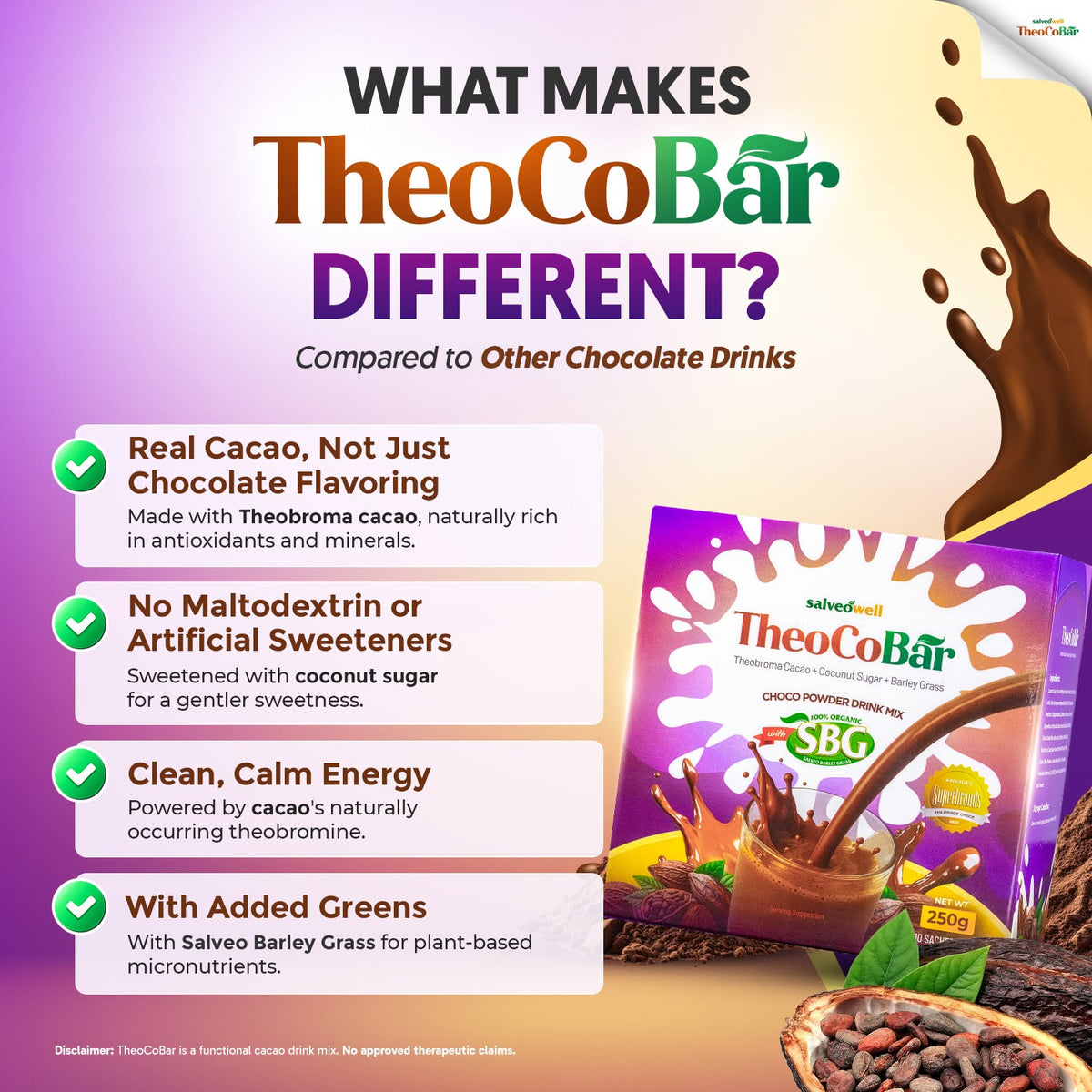 TheoCoBar Premium Chocolate Drink Mix