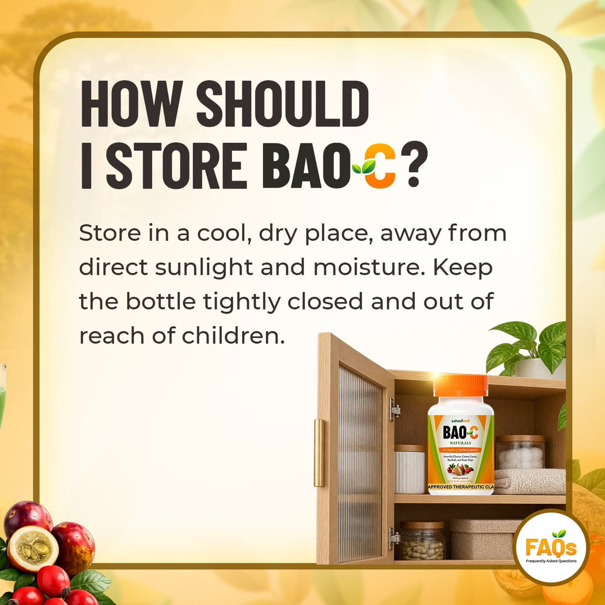 BAO-C Nature's Complete Vitamin C Made from 4 Superfruits