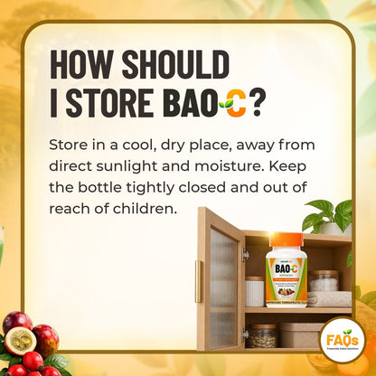 BAO-C Nature's Complete Vitamin C Made from 4 Superfruits