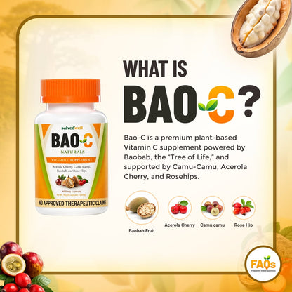 BAO-C Nature's Complete Vitamin C Made from 4 Superfruits