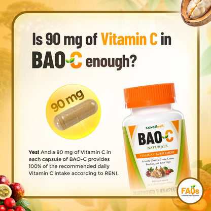 BAO-C Nature's Complete Vitamin C Made from 4 Superfruits