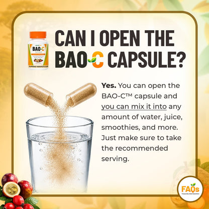 BAO-C Nature's Complete Vitamin C Made from 4 Superfruits