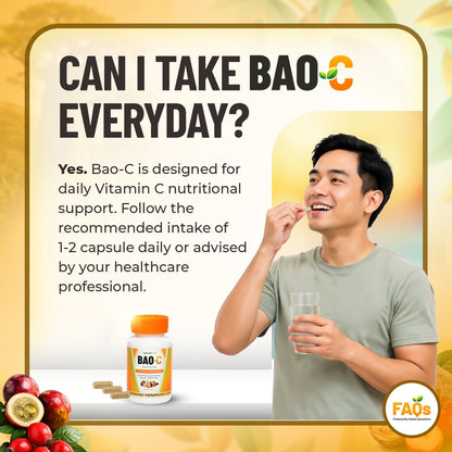 BAO-C Nature's Complete Vitamin C Made from 4 Superfruits