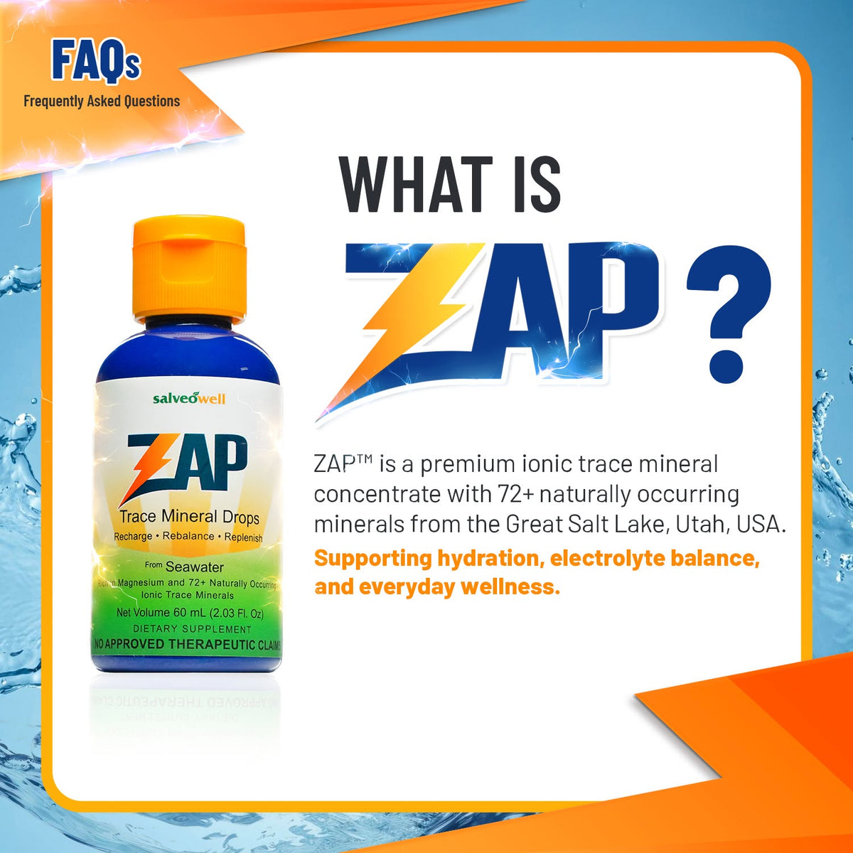 ZAP™ Ionic Trace Mineral Drops | Premium Ionic Trace Mineral Supplement
