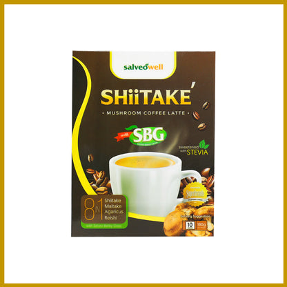 Shiitake 8-in-1 Mushroom Coffee, 10sachets x 21grams, Healthy Organic Coffee